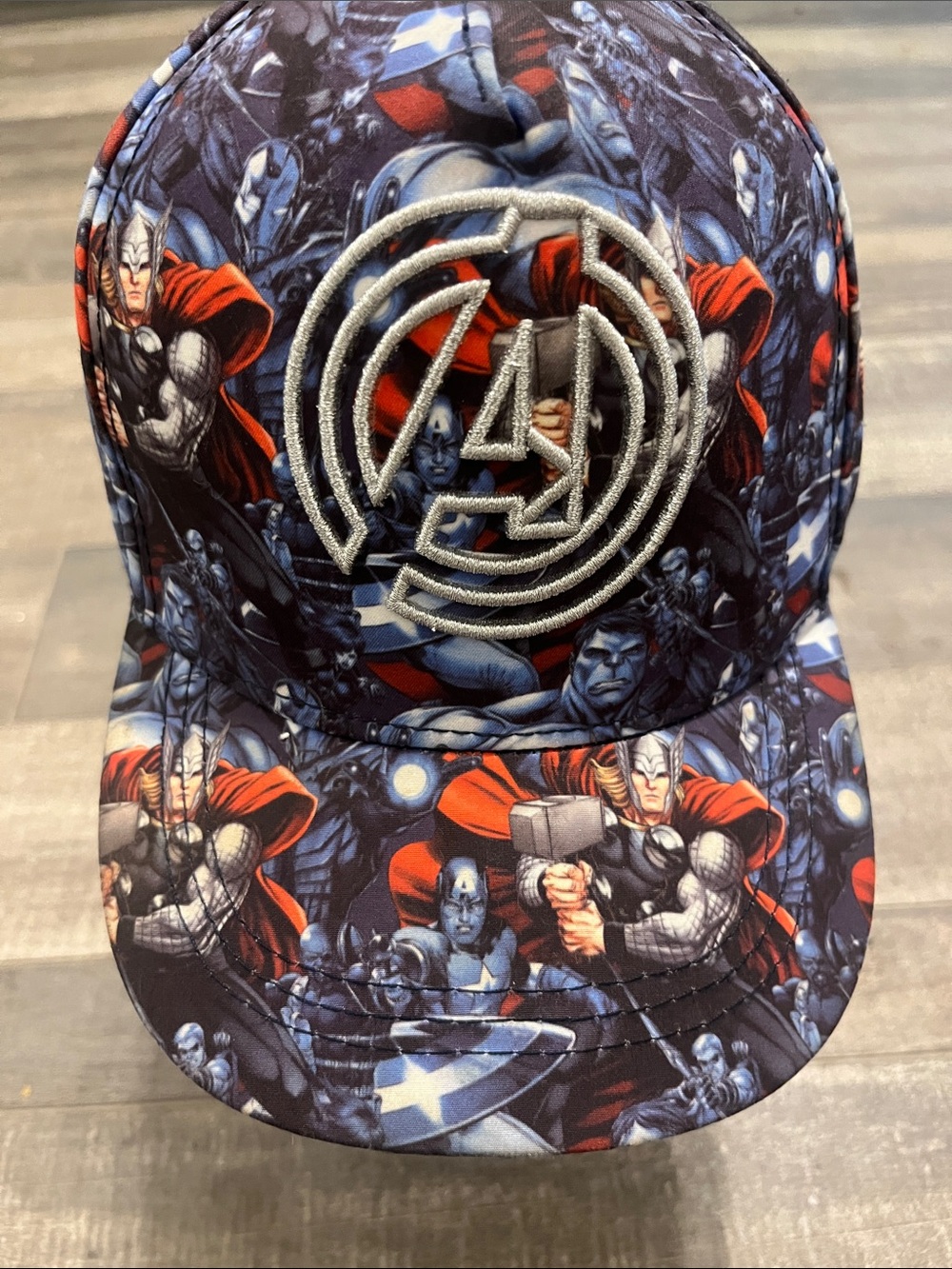Marvel Kids Hat in Navy Blue, Red & Silver with Avengers Emblem
